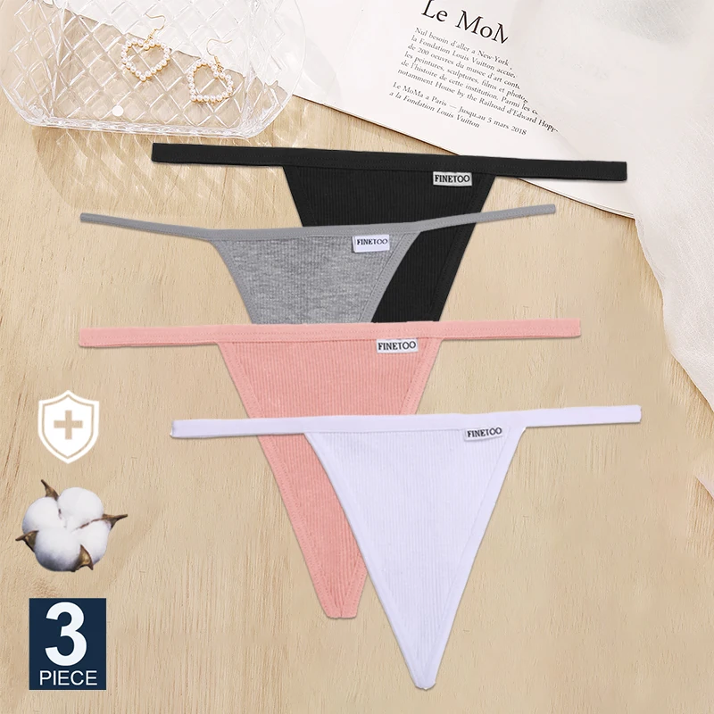 FINETOO 3PCS/Set M-XL Sexy G-string Panties Cotton Women's Underwear Girls Female Underpant Pantys Ladies Bikini Thong Lingerie
FINETOO 3PCS/Set M-XL Sexy G-string Panties Cotton Women's Underwear Girls Female Underpant Pantys Ladies Bikini Thong Lingerie