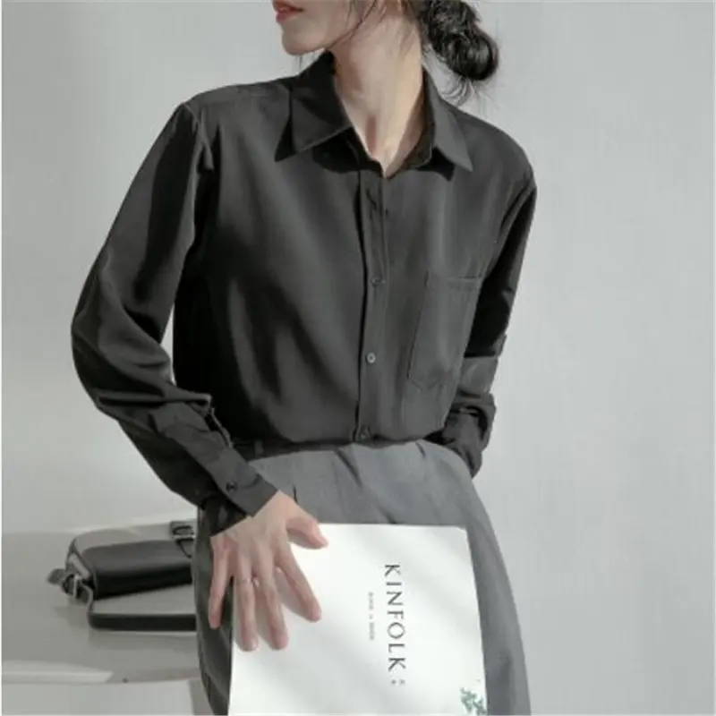 HziriP Women Solid Minimalist 2021 Hot Sale Full Sleeves New Arrival Plus Size Vintage All Match Shirts Loose Stylish Blouses 
HziriP Women Solid Minimalist 2021 Hot Sale Full Sleeves New Arrival Plus Size Vintage All Match Shirts Loose Stylish Blouses