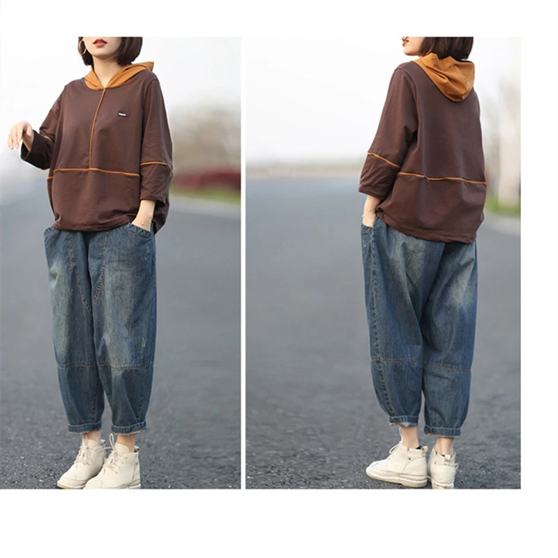Autumn Winter Loose Large Size Slim Washed Jeans Lantern Pants Outdoor Climbing Travel Camping Working Sport Women's Trousers 
Autumn Winter Loose Large Size Slim Washed Jeans Lantern Pants Outdoor Climbing Travel Camping Working Sport Women's Trousers