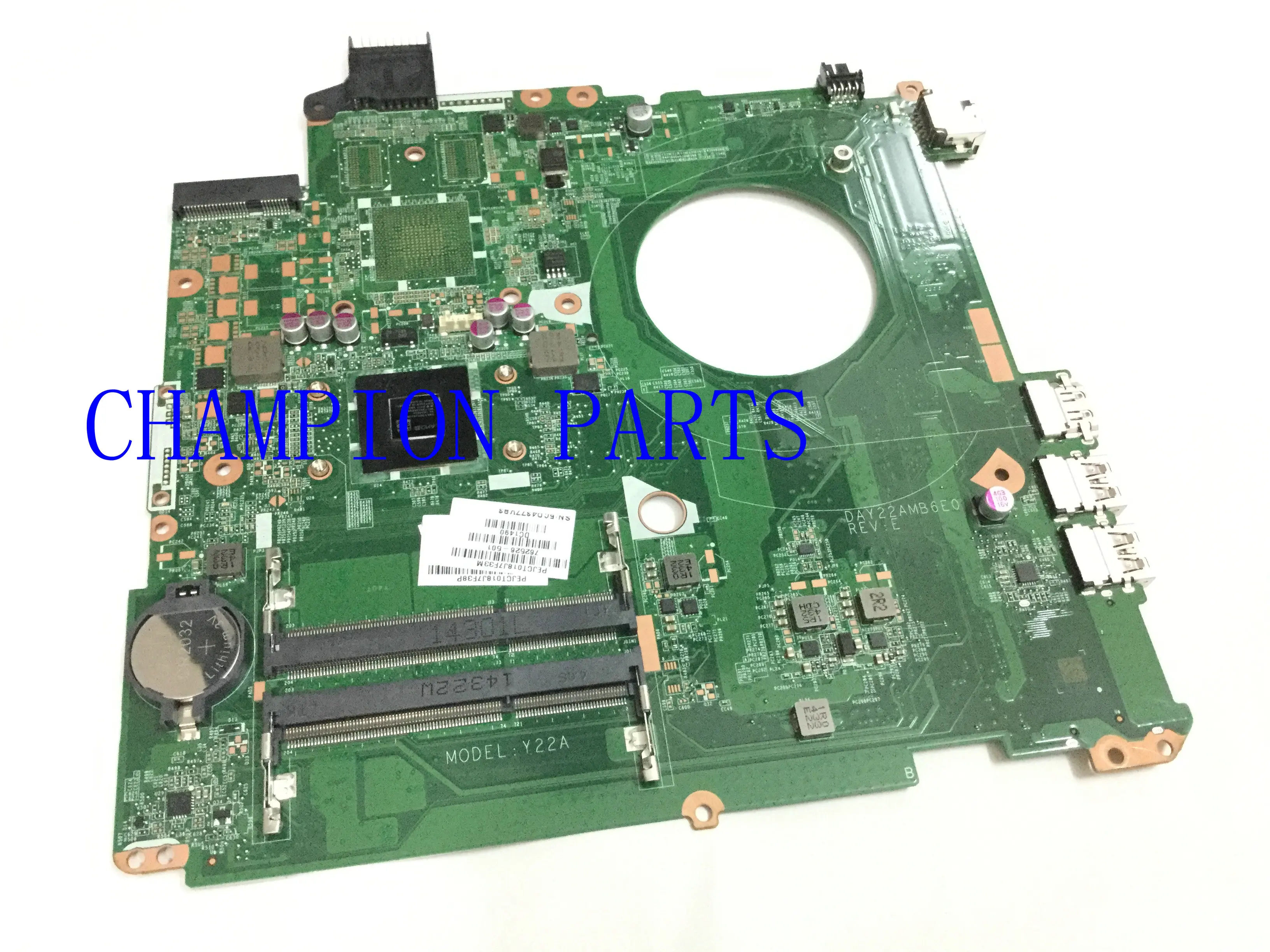 BRAND NEW DAY22AMB6E0 For HP PAVILLION 15-P LAPTOP MOTHERBOARD ONBOARD PROCESSOR E1 (NO FIT 14-V)
BRAND NEW DAY22AMB6E0 For HP PAVILLION 15-P LAPTOP MOTHERBOARD ONBOARD PROCESSOR E1 (NO FIT 14-V)