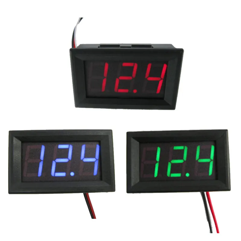 Мини цифровой вольтметр Амперметр DC0-100v Панель измеритель тока тестер с 2/3