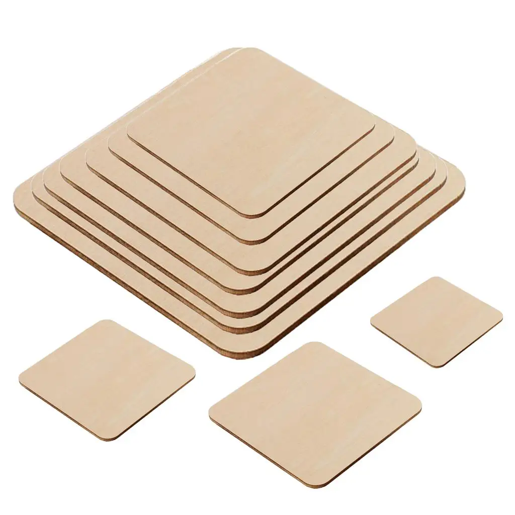 10Pcs DIY Blank Wood Pieces Slices Unfinished Wooden Squares for DIY Crafts
10Pcs DIY Blank Wood Pieces Slices Unfinished Wooden Squares for DIY Crafts