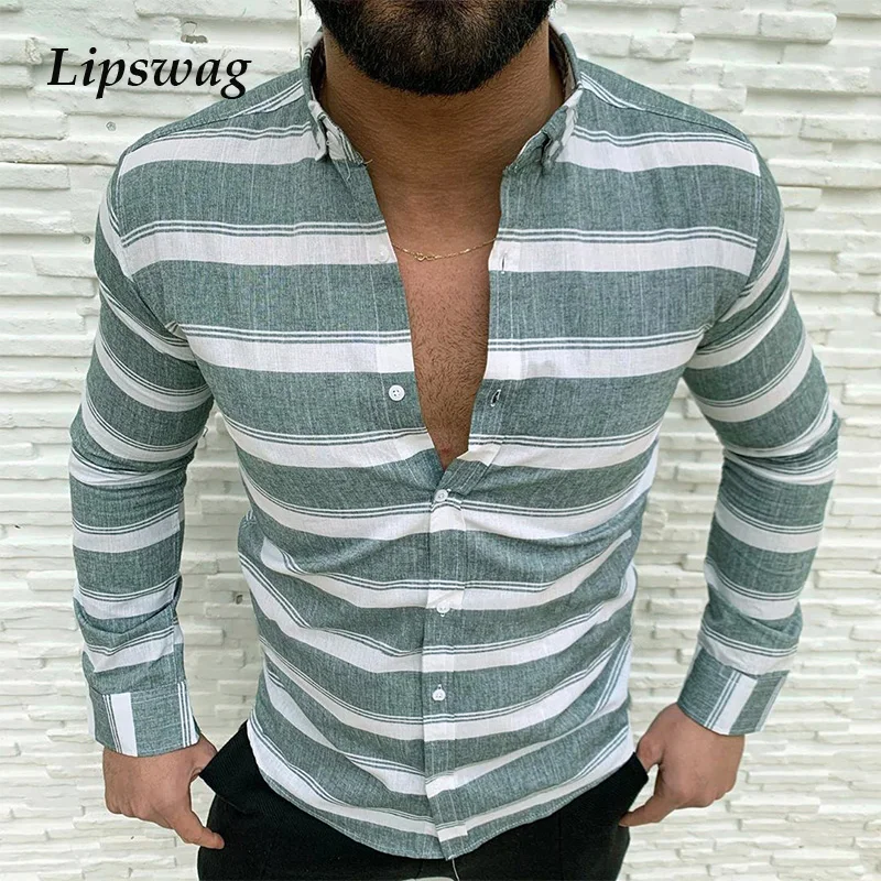 Рубашка мужская с длинным рукавом, винтажная Повседневная в полоску, на пуговицах, с отложным воротником, уличная одежда, весна-лето 2021
Рубашка мужская с длинным рукавом, винтажная Повседневная в полоску, на пуговицах, с отложным воротником, уличная одежда, весна-лето 2021