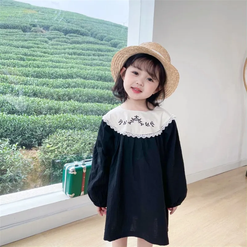 Retro Children Spring Summer Loose Dress Baby Girls Dresses Trendy Kids Long Sleeve Ruffle Special Occasion High Quality
Retro Children Spring Summer Loose Dress Baby Girls Dresses Trendy Kids Long Sleeve Ruffle Special Occasion High Quality
