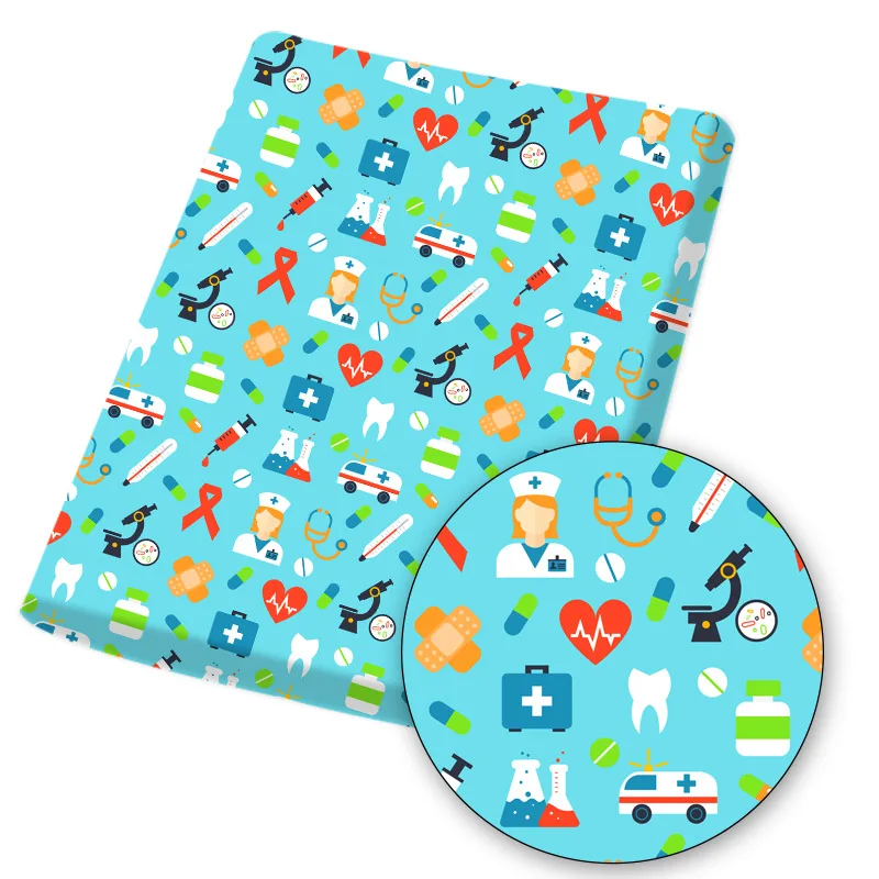 Printed Cloth Sheets Polyester Cotton Fabric Doctor Heart DIY Crafts Supplies Handmade Masks Dress Making Materials 45*145cm 1pc
Printed Cloth Sheets Polyester Cotton Fabric Doctor Heart DIY Crafts Supplies Handmade Masks Dress Making Materials 45*145cm 1pc