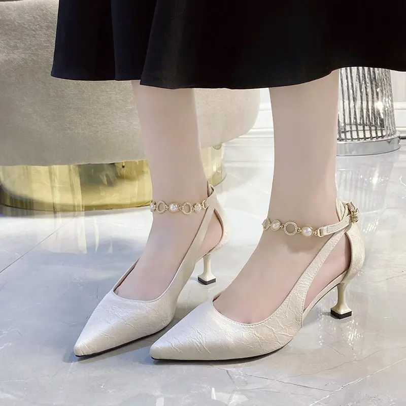 Female Sandal Shallow Mouth Buckle Strap High Heels 2021 Women's Ladies Shoes Summer Girls High-heeled New Pointed Comfort Beige
Female Sandal Shallow Mouth Buckle Strap High Heels 2021 Women's Ladies Shoes Summer Girls High-heeled New Pointed Comfort Beige