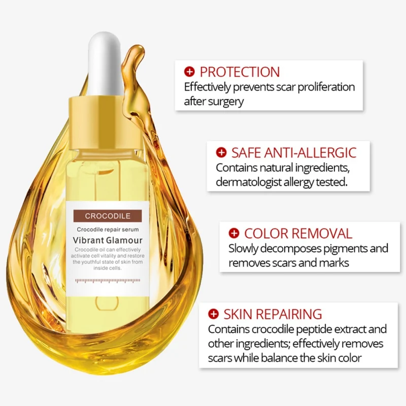 15ml Crocodile Scar Repair Face Serum Acne Scar Removal Whitening Dark Spots Stretch Marks Treatment Skin Care Serum New
15ml Crocodile Scar Repair Face Serum Acne Scar Removal Whitening Dark Spots Stretch Marks Treatment Skin Care Serum New