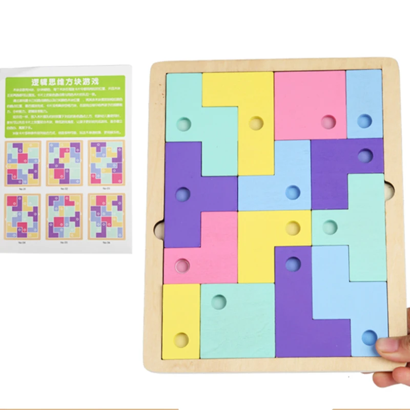 Wooden Colorful Tetris Puzzles Preschool Logical Thinking Training Montessori Assembling Toys Early Educational Toys
Wooden Colorful Tetris Puzzles Preschool Logical Thinking Training Montessori Assembling Toys Early Educational Toys