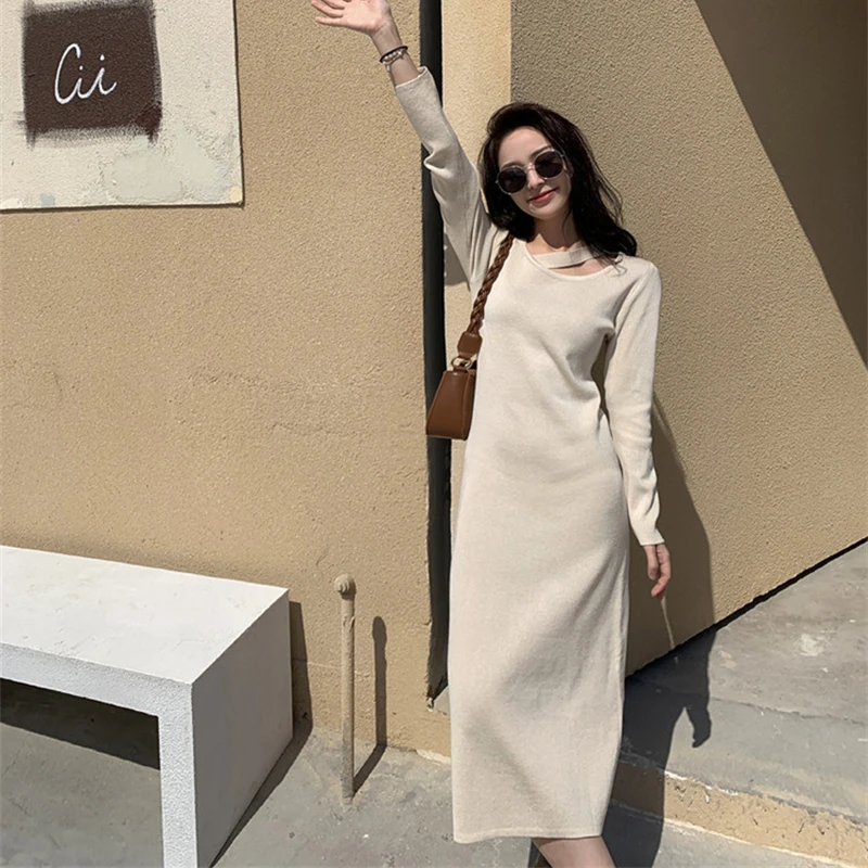 French Women Retro Knitted Long Dress Autumn and Winter 2022 Young Women O-neck Chic Sexy Tight Mid-length Dress SXHLYQ391
French Women Retro Knitted Long Dress Autumn and Winter 2022 Young Women O-neck Chic Sexy Tight Mid-length Dress SXHLYQ391
