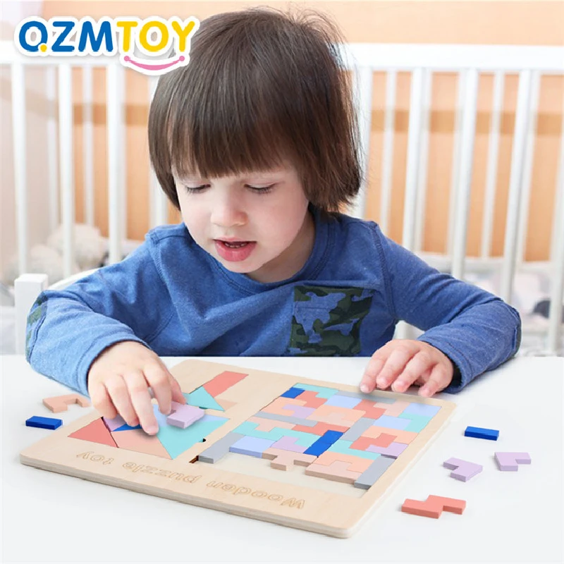 Colorful 3D Puzzle Wooden Tangram Math Baby Toys Tetris Game Children Pre-school Magination Intellectual Kids Educational Toy
Colorful 3D Puzzle Wooden Tangram Math Baby Toys Tetris Game Children Pre-school Magination Intellectual Kids Educational Toy