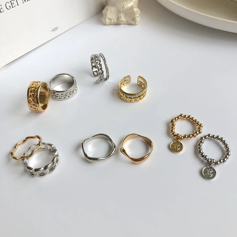 Original Design Gold Color Round Hollow Geometric Metal Rings Set For Women Fashion Open Joint Finger Ring Female Jewelry Gift
Original Design Gold Color Round Hollow Geometric Metal Rings Set For Women Fashion Open Joint Finger Ring Female Jewelry Gift