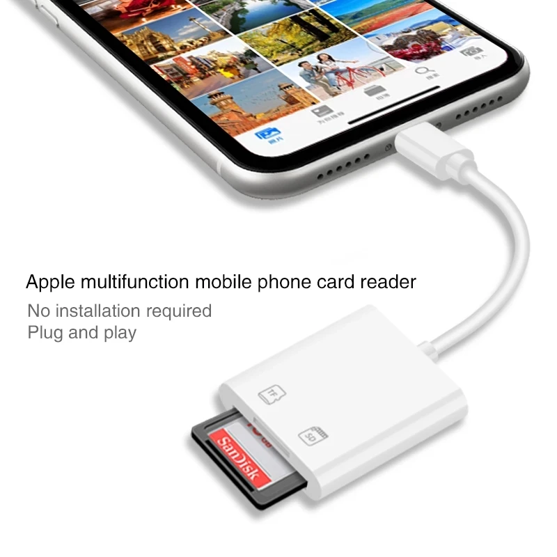 Sindvor USB Card Reader For Lightning to SD/TF Memory Card Reader For Macbook PC Cellphone Camera For IOS 13 14 No Need APP
Sindvor USB Card Reader For Lightning to SD/TF Memory Card Reader For Macbook PC Cellphone Camera For IOS 13 14 No Need APP