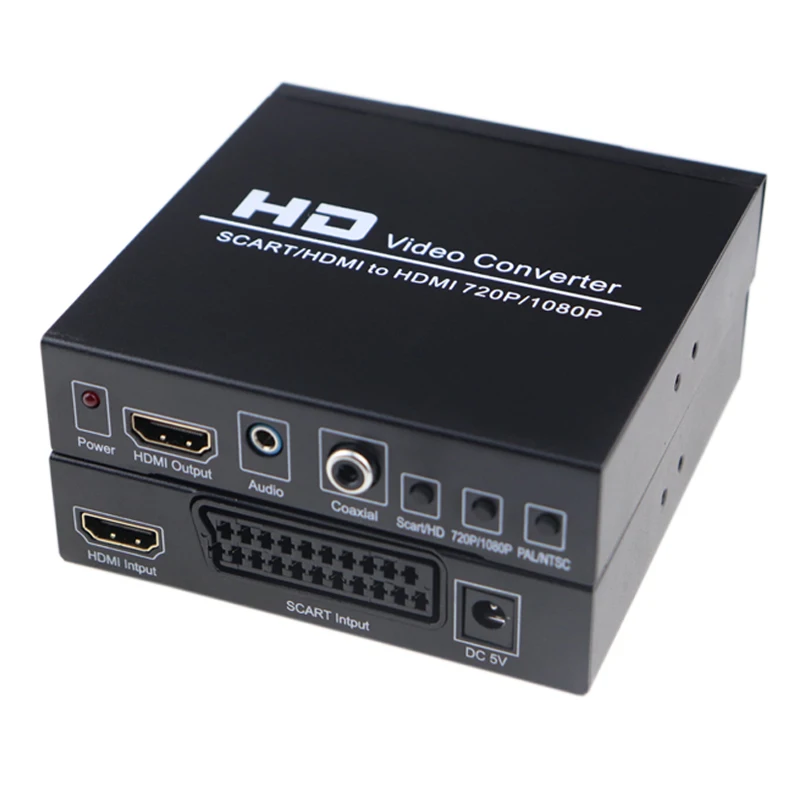 Преобразователь видео PAL/NTSC SCART + HDMI в HDMI коробка 1080P Upscaler с 3,5 мм коаксиальным аудио выходом для игровой консоли, DVD, STB
Преобразователь видео PAL/NTSC SCART + HDMI в HDMI коробка 1080P Upscaler с 3,5 мм коаксиальным аудио выходом для игровой консоли, DVD, STB