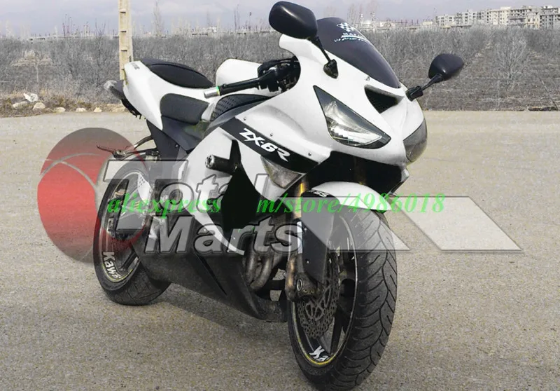 4Gifts New ABS Motorcycle Whole Fairings Kit Fit for kawasaki Ninja ZX6R 636 2005 2006 05 06 6R ZX-6R Bodywork set black white
4Gifts New ABS Motorcycle Whole Fairings Kit Fit for kawasaki Ninja ZX6R 636 2005 2006 05 06 6R ZX-6R Bodywork set black white