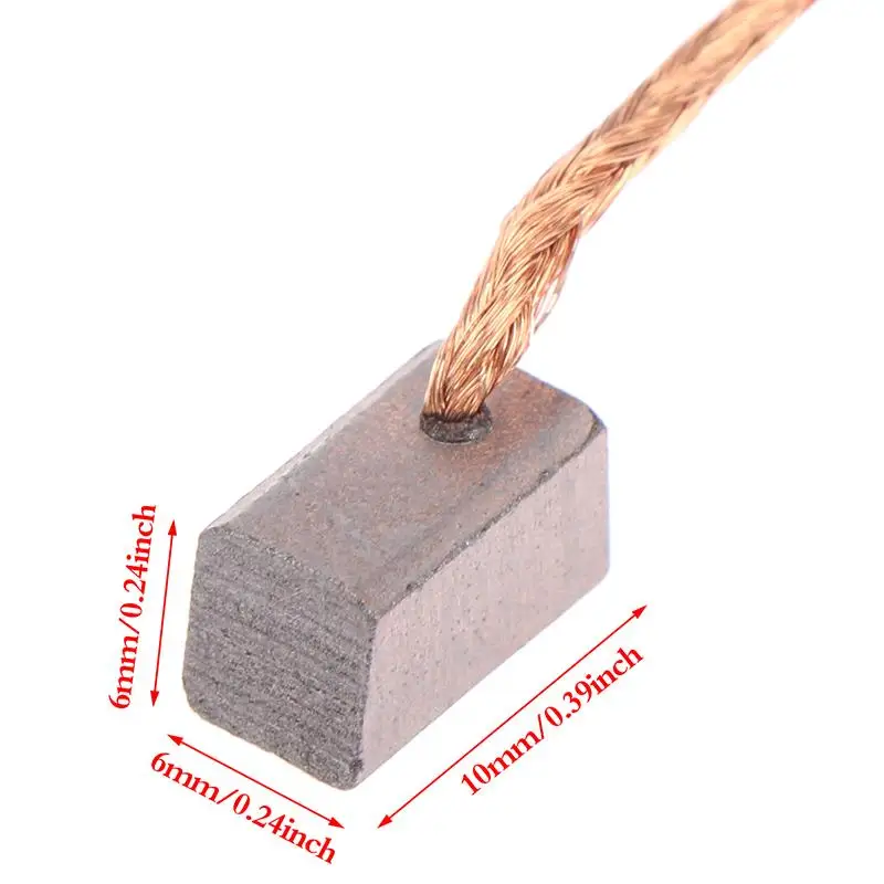4 шт., графитовые щётки для электродвигателя, 6 х6х10 мм
4 шт., графитовые щётки для электродвигателя, 6 х6х10 мм