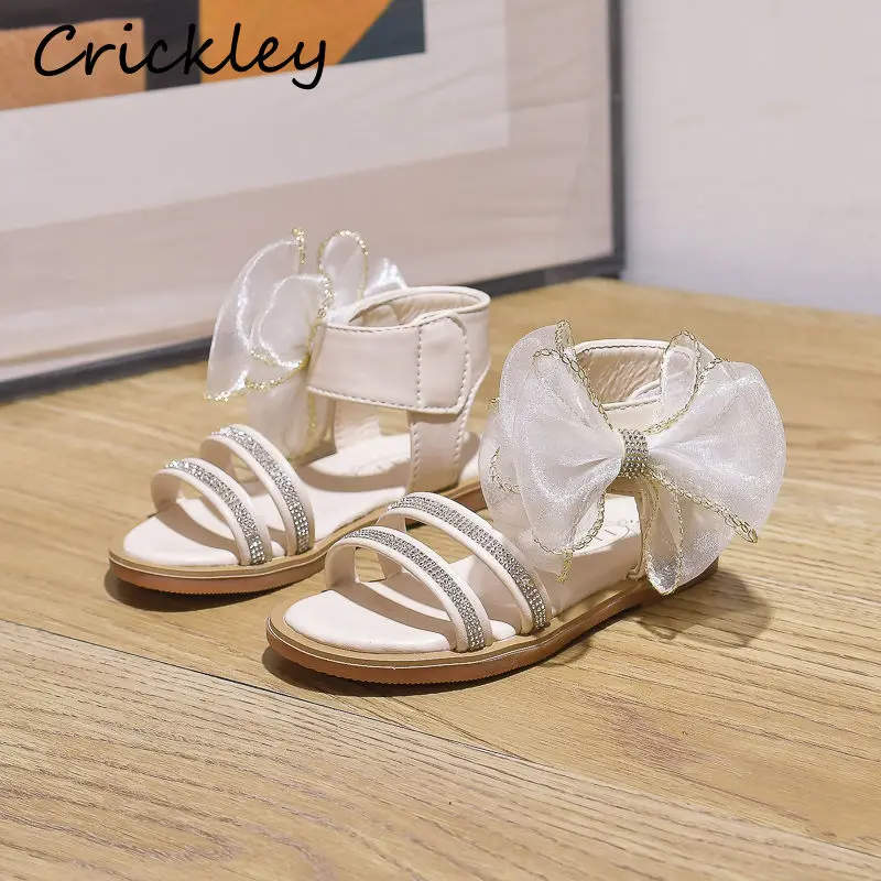 Fashion Girl Sandals Rhinestone Lace Bowknot Beach Shoes For Children Girls Sandal Pu Leather Soft Bottom Designer Kids Shoes
Fashion Girl Sandals Rhinestone Lace Bowknot Beach Shoes For Children Girls Sandal Pu Leather Soft Bottom Designer Kids Shoes