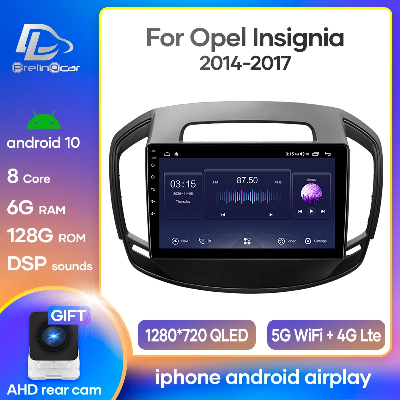 4G LTE Android 10 0 Автомобильный gps мультимедийный видеоплеер в тире для BUICK opel insignia 2014 2017