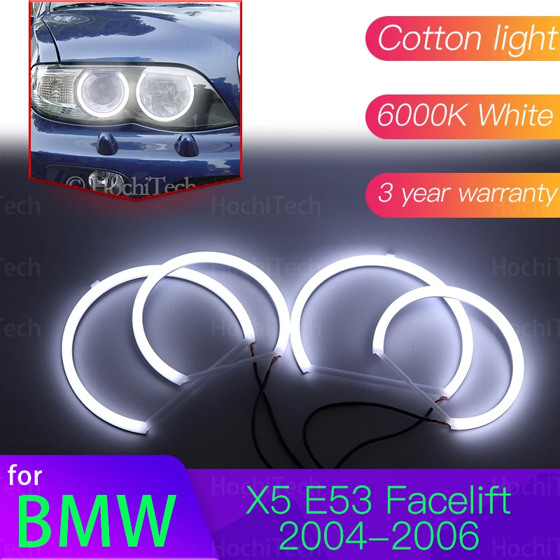Angel Eyes Kit 6000L Cotton White Halo Ring Light for BMW X5 E53 Facelift 2004 2005 2006
Angel Eyes Kit 6000L Cotton White Halo Ring Light for BMW X5 E53 Facelift 2004 2005 2006