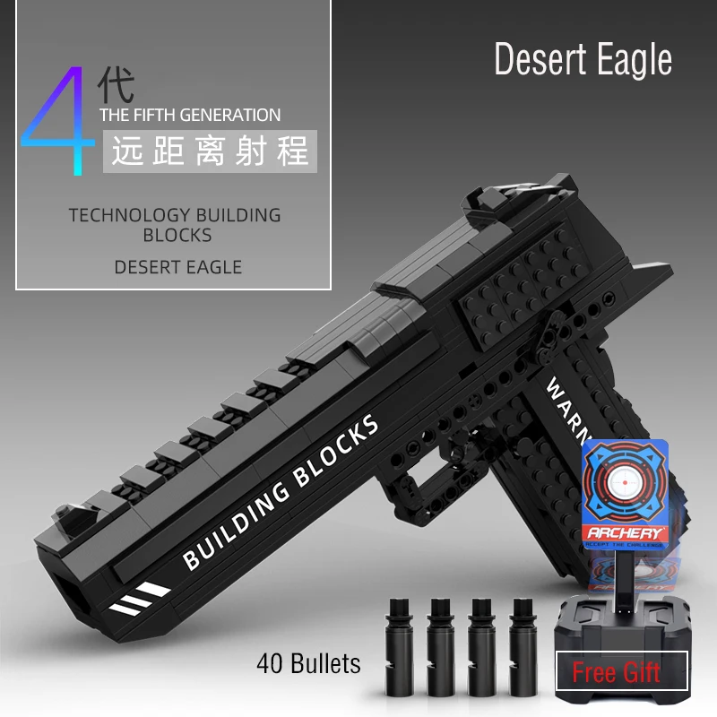 Детский конструктор пистолет игрушки Desert Eagle блочные пистолеты военное оружие сборные кубики MOC пистолет детские игрушки подарки
Детский конструктор пистолет игрушки Desert Eagle блочные пистолеты военное оружие сборные кубики MOC пистолет детские игрушки подарки