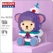 Balody 18258 Purple Koala Dressed-up Bear Animal Disguise Model DIY Mini Diamond Blocks Bricks Building Toy for Children no Box