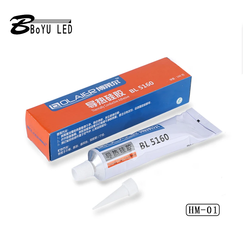 

Bolair BL-5160 white high temperature resistant thermal conductive silicone thermal conductive fixing glue