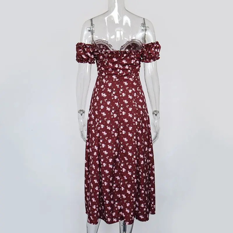 Women Summer Dress 2021 Elegant Pink Flower Edge off Shoulder off back Split Dresses Cute Romantic Dress Fashion Women Dresses
Women Summer Dress 2021 Elegant Pink Flower Edge off Shoulder off back Split Dresses Cute Romantic Dress Fashion Women Dresses