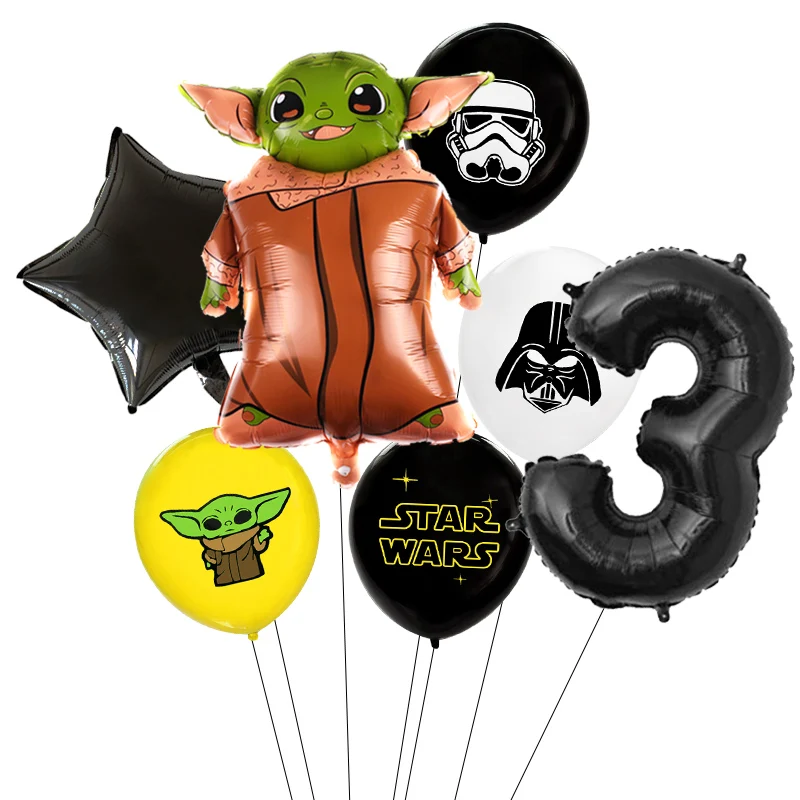 Воздушные шары Звездные войны зеленый малыш воин Йоды робот-фольгированный шар
