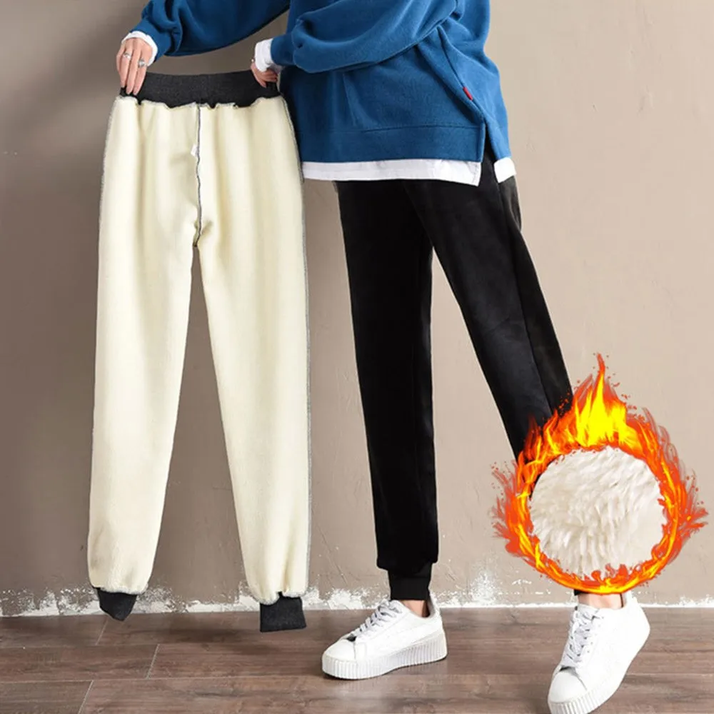 New Women Winter Thick Lambskin Cashmere Pants Warm Female Casual Cotton Pants Loose Harlan Long Trousers Sweatpants Joggers
New Women Winter Thick Lambskin Cashmere Pants Warm Female Casual Cotton Pants Loose Harlan Long Trousers Sweatpants Joggers