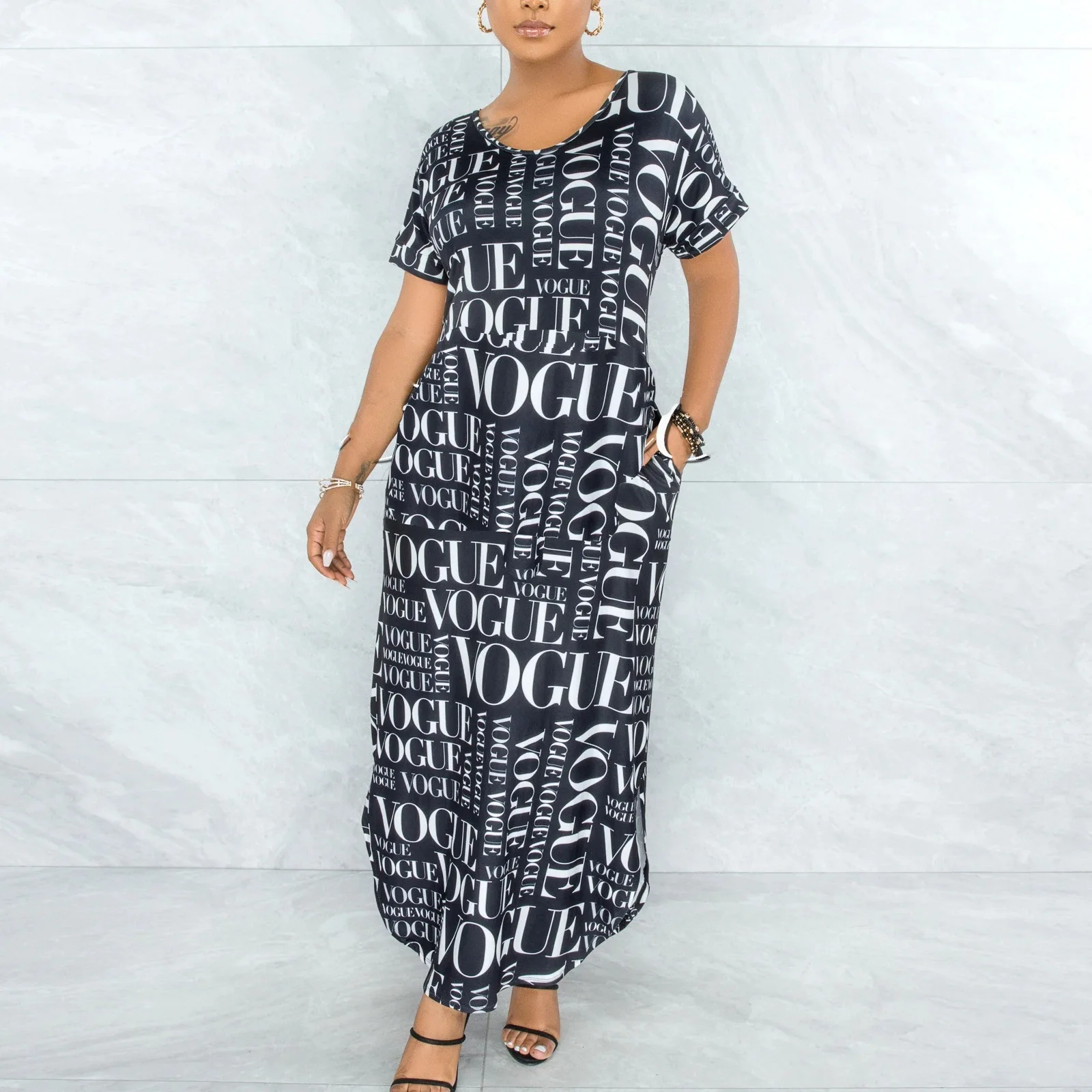 Summer Plus Size Split Tshirt Dress Women Fashion Casual Home Round Neck Short Sleeve Loose Maxi Dress for Women
Summer Plus Size Split Tshirt Dress Women Fashion Casual Home Round Neck Short Sleeve Loose Maxi Dress for Women