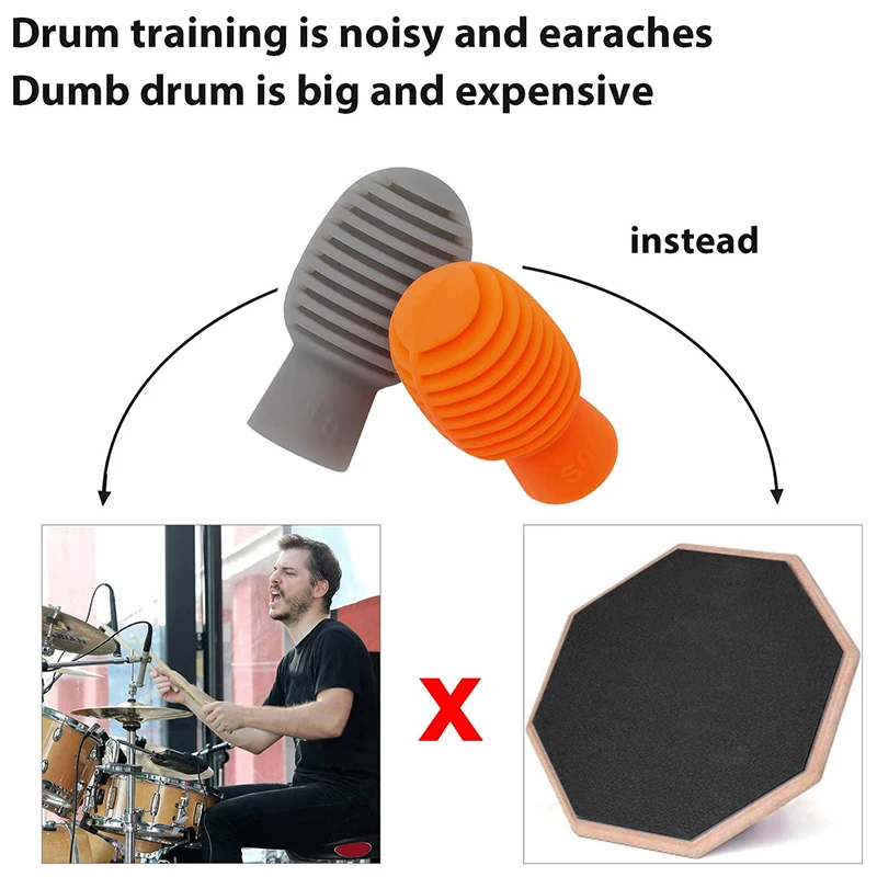 Solo 8Pcs Drum Mute Damper Accessory Rubber Practice Percussion Prompt Mute Replacement Drum Orange and Gray
Solo 8Pcs Drum Mute Damper Accessory Rubber Practice Percussion Prompt Mute Replacement Drum Orange and Gray