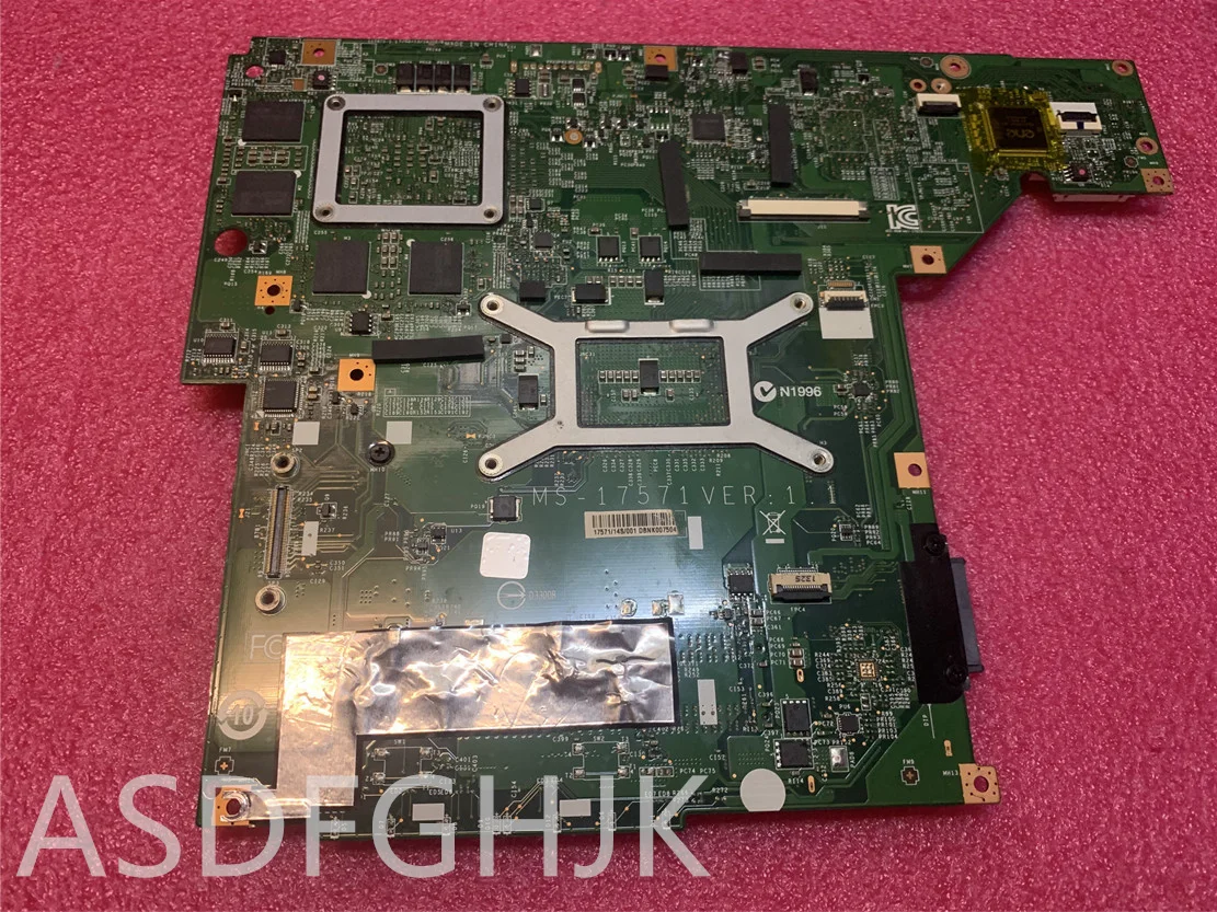 FOR MSI MS-1757 GE70 LAPTOP MAINBOARD WITH GT750M GTX760M GTX765M GTX850M GTX860M ms-17571 VER 1.0 / 1.1 Work perfect
FOR MSI MS-1757 GE70 LAPTOP MAINBOARD WITH GT750M GTX760M GTX765M GTX850M GTX860M ms-17571 VER 1.0 / 1.1 Work perfect