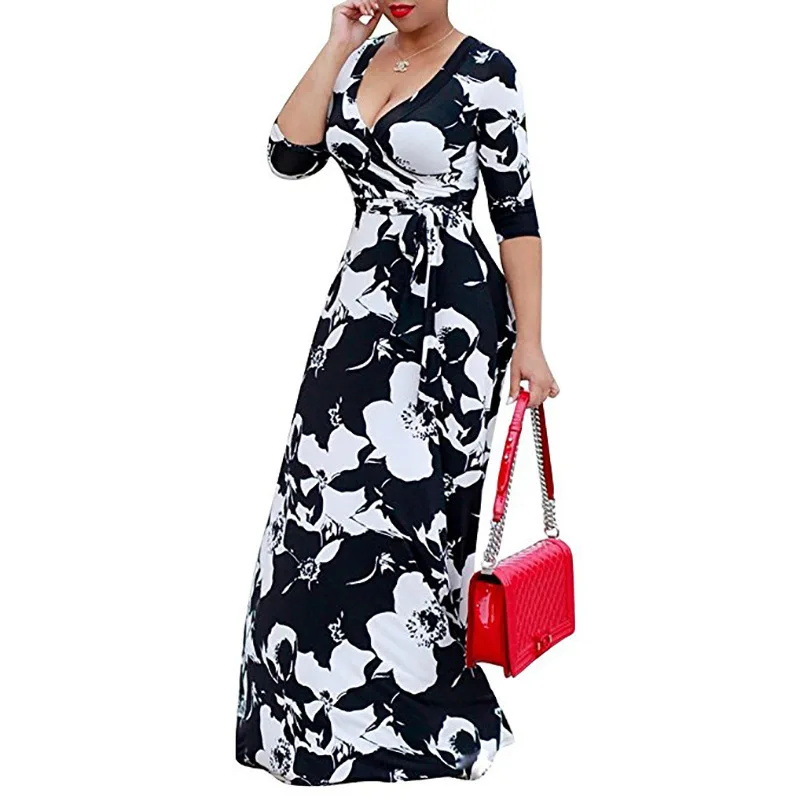 Plus size S-5XL Elegant Women Robe Summer Printed Maxi Dress Fashion Sexy Boho Dress Tighten Waist Long Dresses Vestidos
Plus size S-5XL Elegant Women Robe Summer Printed Maxi Dress Fashion Sexy Boho Dress Tighten Waist Long Dresses Vestidos