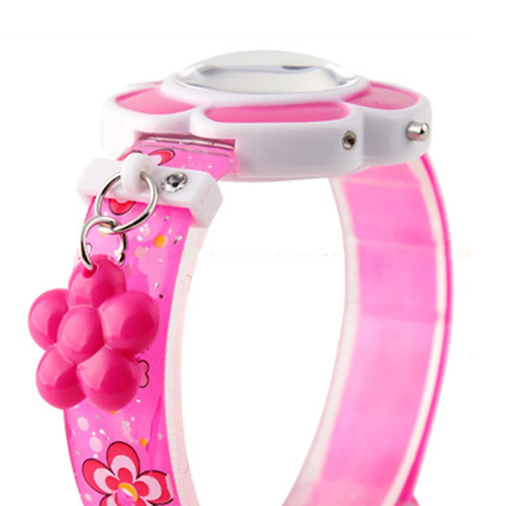 Часы с мультяшными цветами для детей милые силиконовые цифровые наручные часы