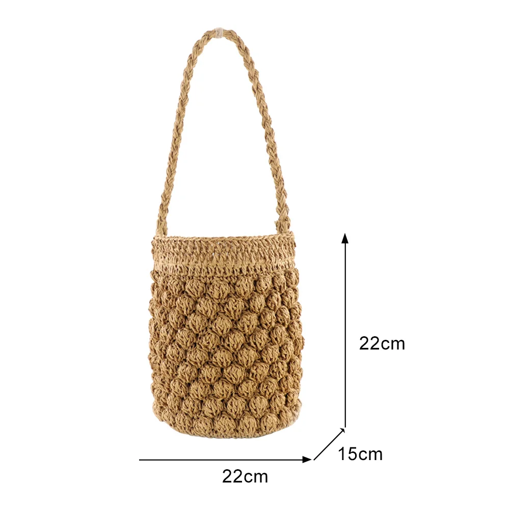 Female Summer Seaside Vacation Beach Shoulder Bags Casual Small Bucket Straw Bags For Women Fashion Drawstring Woven Handbags
Female Summer Seaside Vacation Beach Shoulder Bags Casual Small Bucket Straw Bags For Women Fashion Drawstring Woven Handbags