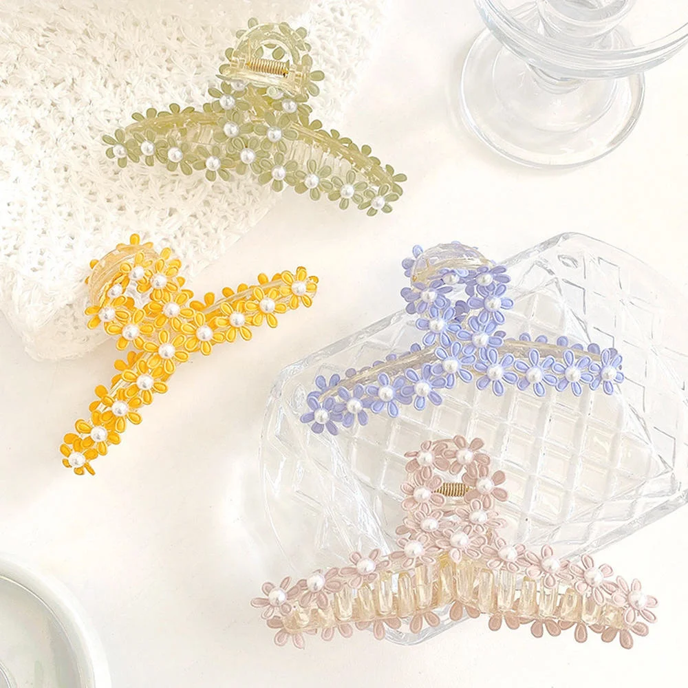 Fashion Pearl Daisy Flower Hair Clip Large For Thick Hair For Women Girls Elegant Cute Little Daisy Hairpins Shark Clips
Fashion Pearl Daisy Flower Hair Clip Large For Thick Hair For Women Girls Elegant Cute Little Daisy Hairpins Shark Clips