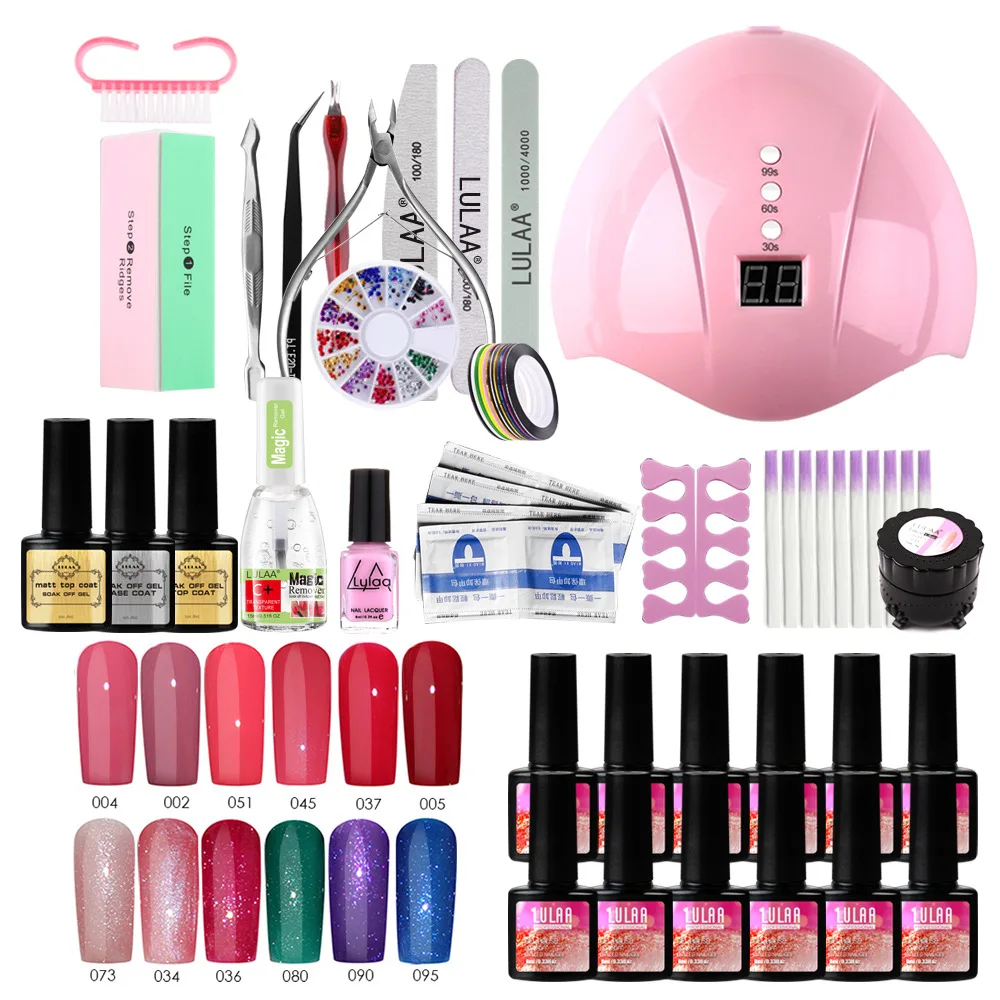 Nail Kit UV LED Lamp Dryer 36W Nail Lamp Multicolor Gel Nail Polish Set Polishing And Trimming Nail Kit Nail Art Tool Set
Nail Kit UV LED Lamp Dryer 36W Nail Lamp Multicolor Gel Nail Polish Set Polishing And Trimming Nail Kit Nail Art Tool Set
