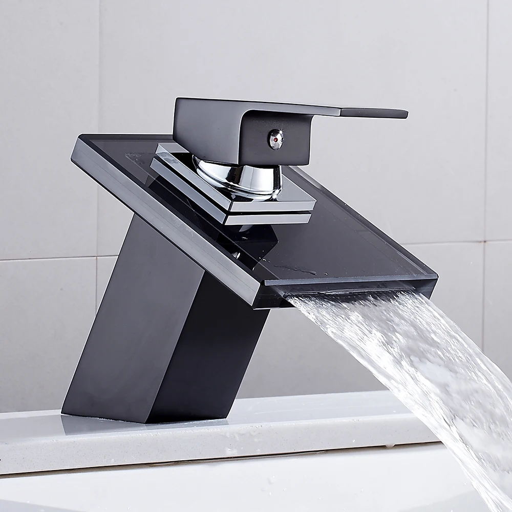 New Style Waterfall Chrome Faucet Bathroom Kitchen Sink Square Wash Basin Sink Mixed Faucet Single Handle Solid Glass Faucets
New Style Waterfall Chrome Faucet Bathroom Kitchen Sink Square Wash Basin Sink Mixed Faucet Single Handle Solid Glass Faucets