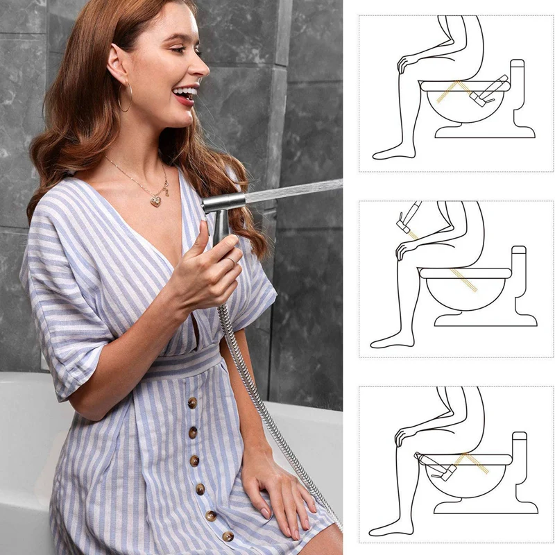 Bidet Sprayer Set for Toilet Handheld Cloth Diaper Sprayer Bathroom Sprayer Kit Spray Attachment with Hose
Bidet Sprayer Set for Toilet Handheld Cloth Diaper Sprayer Bathroom Sprayer Kit Spray Attachment with Hose
