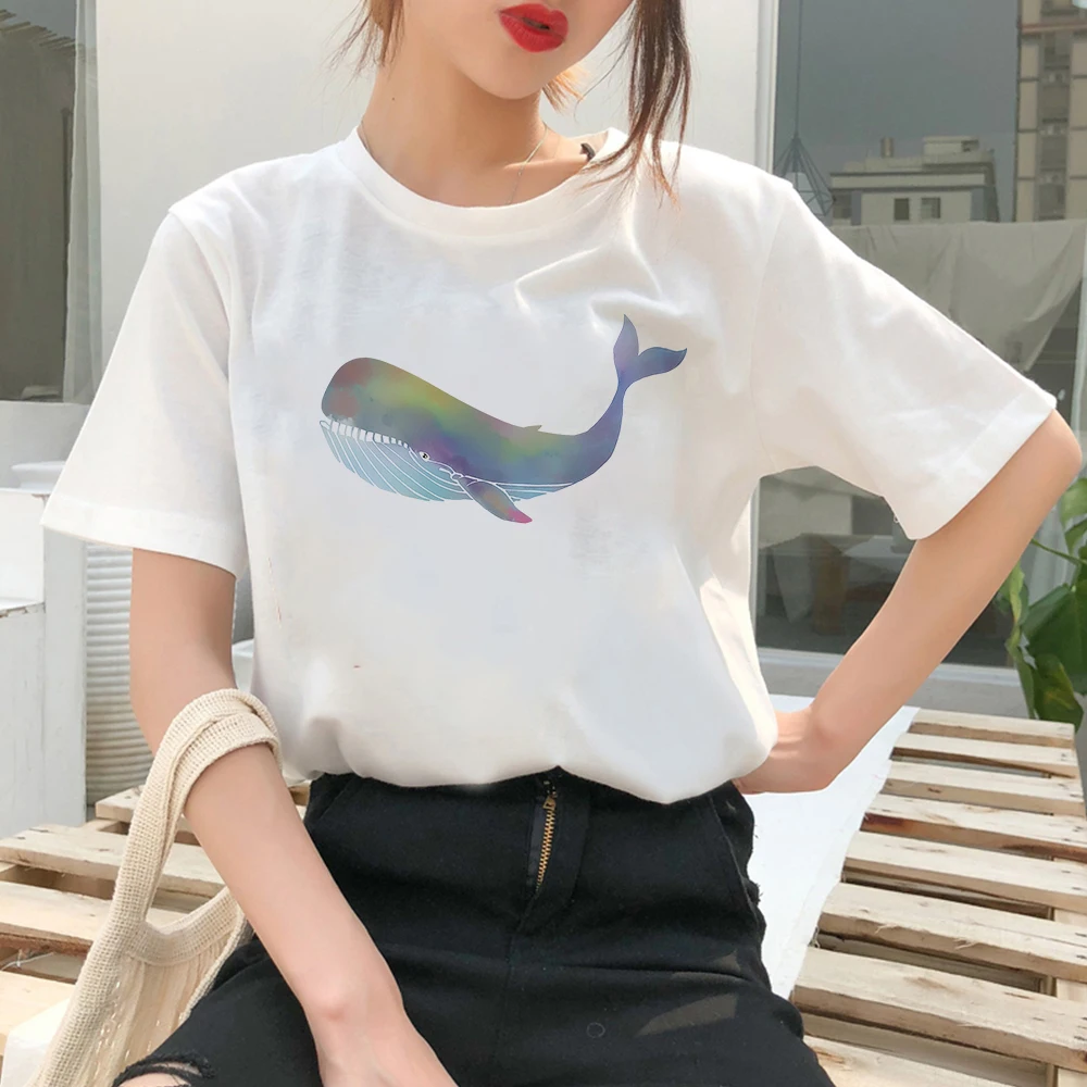 Animal Printed T Shirts Women Minimalism Personalized Clothes Top Transparent Whale Funny Graphic Plain White T-shirts Female
Animal Printed T Shirts Women Minimalism Personalized Clothes Top Transparent Whale Funny Graphic Plain White T-shirts Female