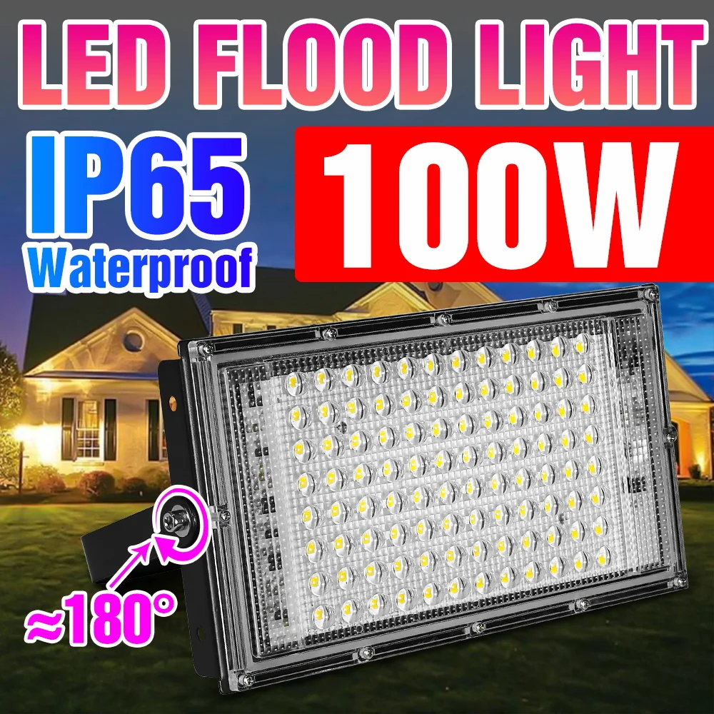 LED Flood Light Bulb Spotlight 220V Lampara IP65 Waterproof Street Lamp 100W Led Projector Outdoor Wall Light Landscape Lighting
LED Flood Light Bulb Spotlight 220V Lampara IP65 Waterproof Street Lamp 100W Led Projector Outdoor Wall Light Landscape Lighting