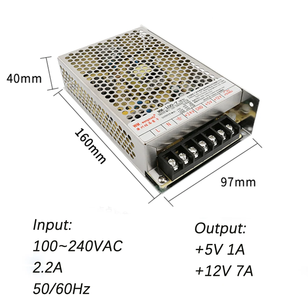 Запасные части для аркадных игр Jamma вход 110-240 В переменного тока 5 1 А 12 7 блок