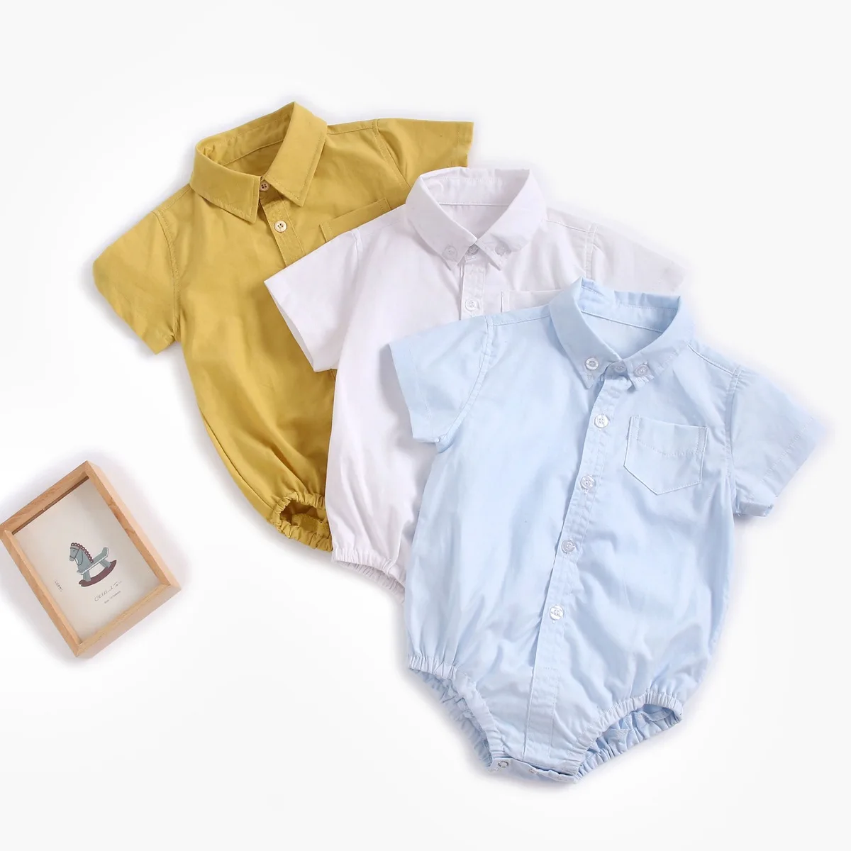 Newborn Clothes Summer New Casual Baby Boys Pure Color Cotton Rompers Short Sleeve Turndown Collar Outfit Infant Bodysuits
Newborn Clothes Summer New Casual Baby Boys Pure Color Cotton Rompers Short Sleeve Turndown Collar Outfit Infant Bodysuits