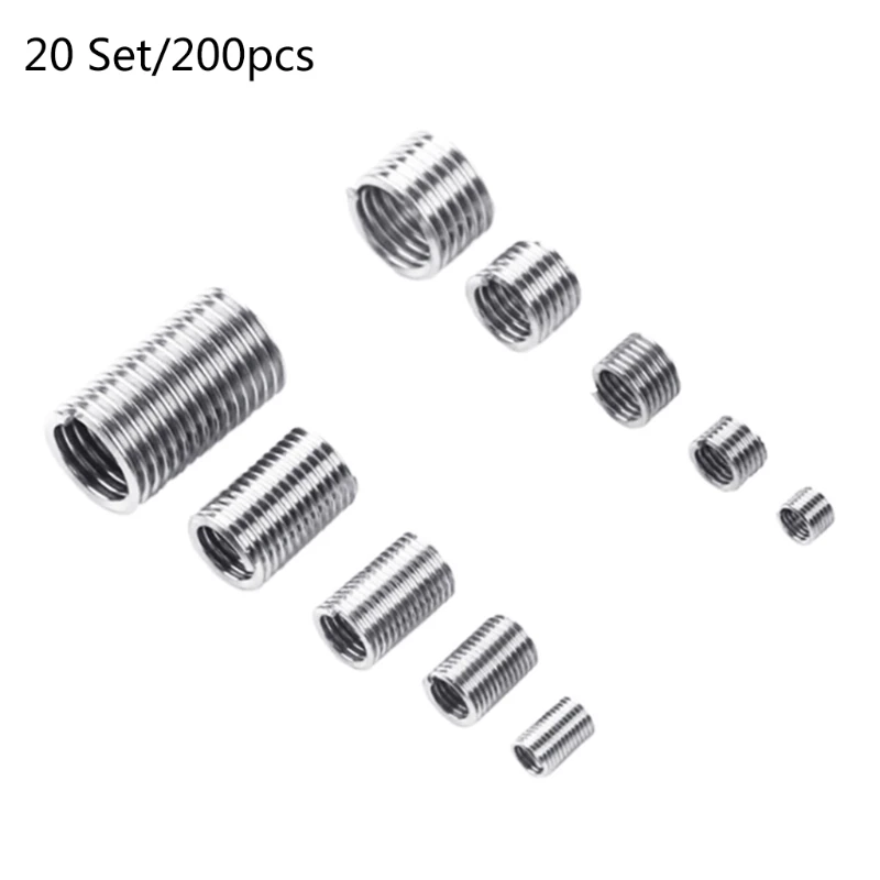 Thread Inserts Stainless Steel Threaded Repair Insert Assortment Kit Coiled Wire Helical Screw 200 Pieces M6~M16
Thread Inserts Stainless Steel Threaded Repair Insert Assortment Kit Coiled Wire Helical Screw 200 Pieces M6~M16