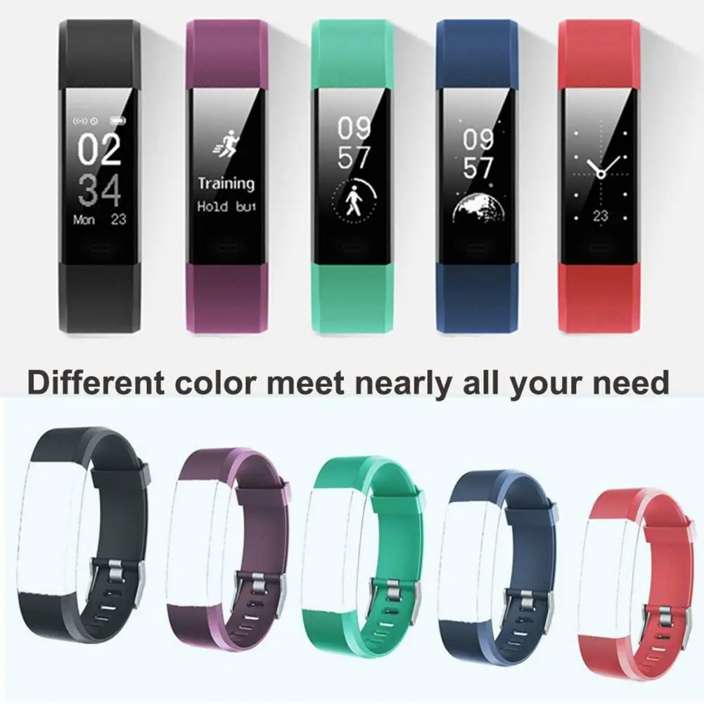 

For ID115 Plus/ID115HR Plus/ID115 Plus Wrist Band Strap Replacement Silicone Watchband Watch Bracelet