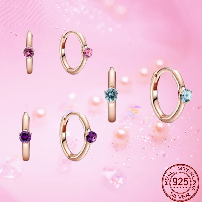 3 Styles 925 Sterling Silver New Series Sparkling Rose Gold Petal Ladies Fashion Women's Earrings 2021 Brincos S925 Jewelry
3 Styles 925 Sterling Silver New Series Sparkling Rose Gold Petal Ladies Fashion Women's Earrings 2021 Brincos S925 Jewelry