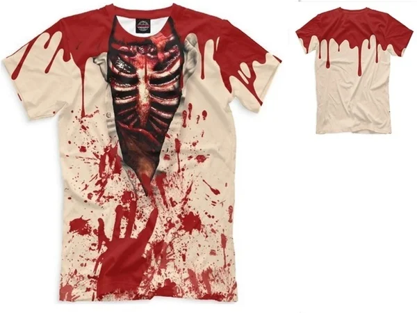 New Fashion 3D Print Blood Halloween Horror Meat Bones Red Wound Skin Zombie T-shirts for Men/Women
New Fashion 3D Print Blood Halloween Horror Meat Bones Red Wound Skin Zombie T-shirts for Men/Women