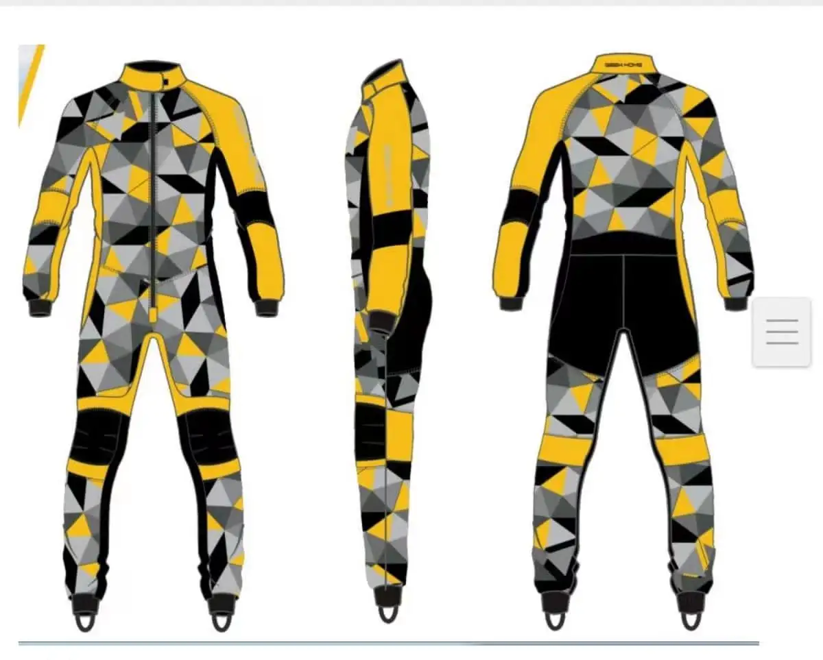 Advanced customized version of skydiving suit, with customizable pattern and name
Advanced customized version of skydiving suit, with customizable pattern and name
