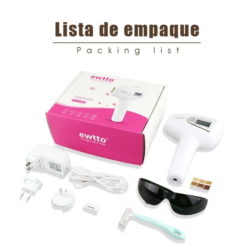 ewtto WPL Laser Hair Removal Device Machine 300000 Flash Epilator For Women Permanent Photoepilator Painless Depiladora Facial
ewtto WPL Laser Hair Removal Device Machine 300000 Flash Epilator For Women Permanent Photoepilator Painless Depiladora Facial