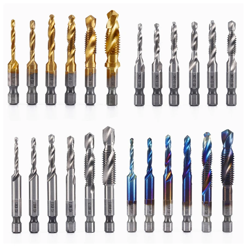 Tap Drill Titanium Plated Hex Shank HSS Screw Thread Metric Tap Drill Bits Screw Machine Compound M3 M4 M5 M6 M8 M10 Hand Tools
Tap Drill Titanium Plated Hex Shank HSS Screw Thread Metric Tap Drill Bits Screw Machine Compound M3 M4 M5 M6 M8 M10 Hand Tools