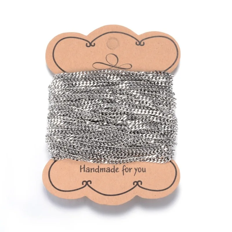 10m 304 Stainless Steel Twist Chains Curb Chains for Jewelry Making DIY Bracelet Necklace Accessories Finding 3.5x2.5x0.6mm
10m 304 Stainless Steel Twist Chains Curb Chains for Jewelry Making DIY Bracelet Necklace Accessories Finding 3.5x2.5x0.6mm